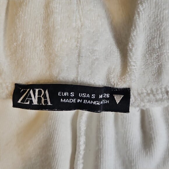 Zara Plush Jogging White Pants - Picture 3 of 3